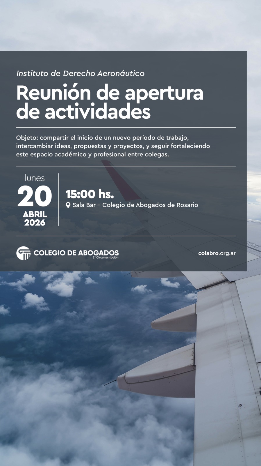 Instituto de Derecho Aeronáutico - Reunión de apertura de actividades 20/04/2026